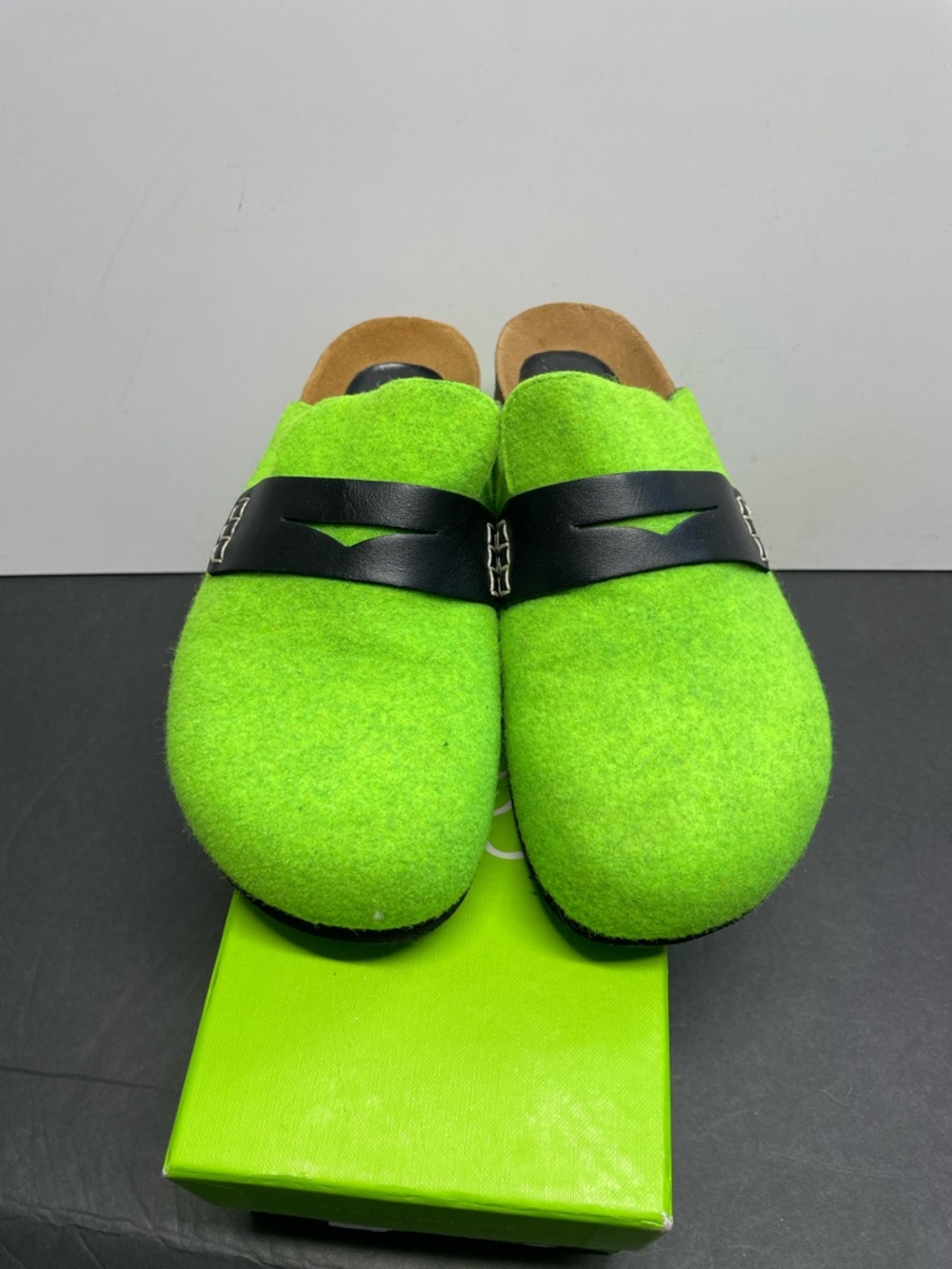 J.W. Anderson Wool Colorblock Pattern Slides